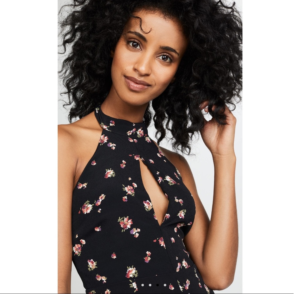 Flynn Skye Elaina dark bloom halter jumpsuit NWT - Picture 6 of 11